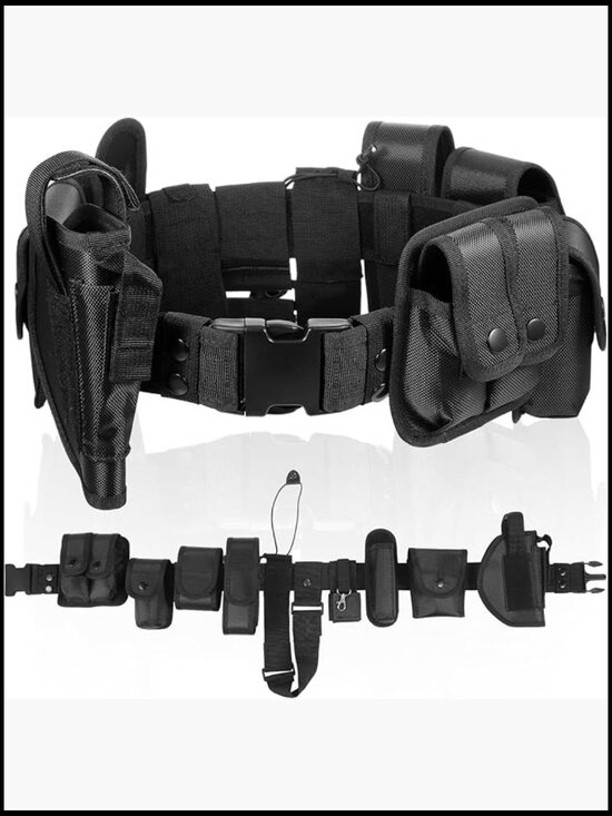 Adjustable Security Duty Belt with Holster Pouches for Law Enforcement main image 7